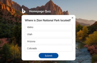 Bing Homepage Quiz